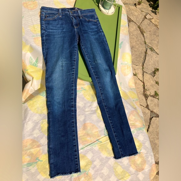 ag adriano goldschmied the middi mid rise dark legging 25r $235 - Picture 3 of 8